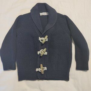Zara knitwear shawl Collar Cardigan, unisex size 3-4
